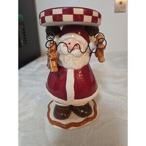Stony Creek 7" Porcelain Santa Candle Holder